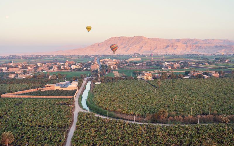 vol montgolfiere campagne egypte