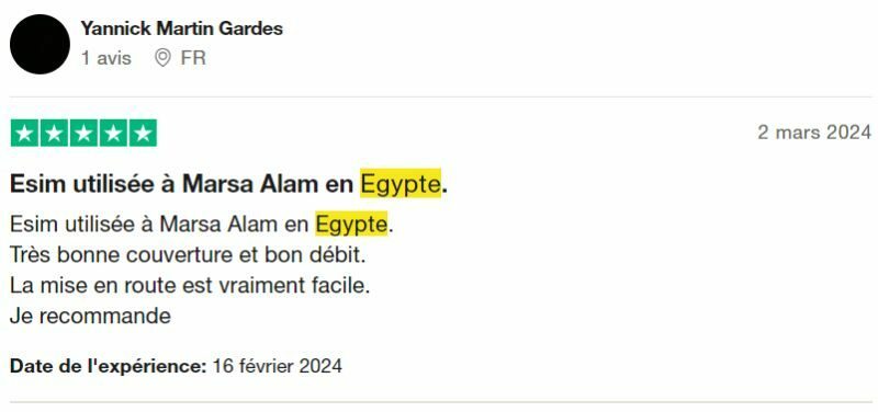 esim egypte avis yannick