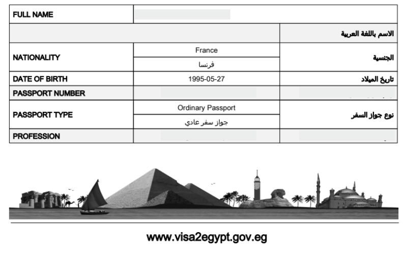 visa egypte france 2